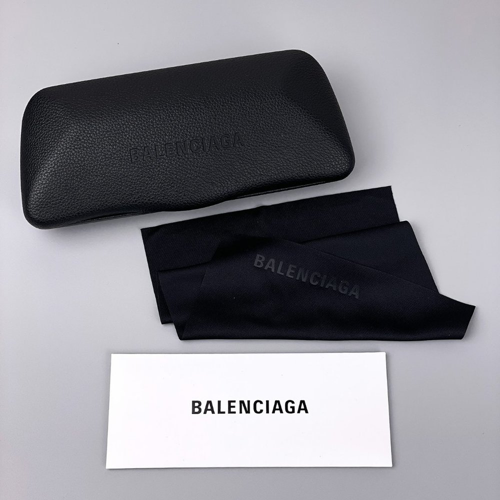 Balenciaga BB0095S 013 BRAND NEW Suglasses Light Pink Silver Grey Cat Eye Unisex - Picture 14 of 14